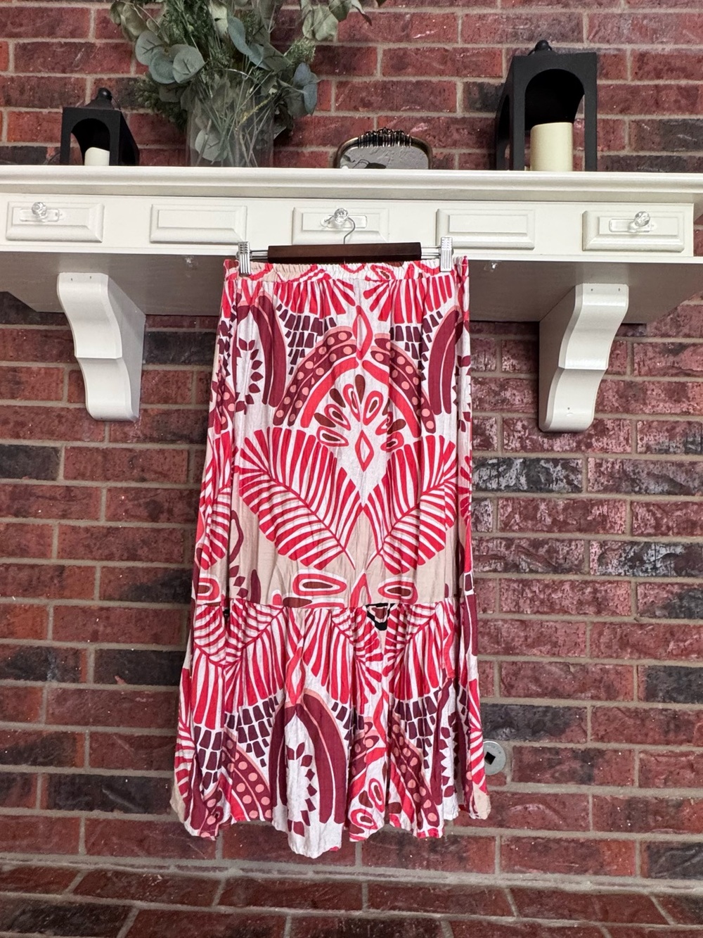 Bohemian Tiered Maxi Skirt Size Medium
